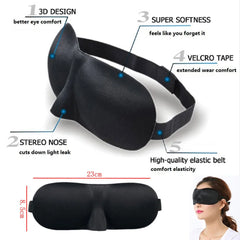 3D Sleeping Eye Mask Blindfold Soft Paded Sleep Shade Travel Shade Rest Relax Aid Comfort For Eyes Rest Health Care