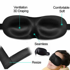 3D Sleeping Eye Mask Blindfold Soft Paded Sleep Shade Travel Shade Rest Relax Aid Comfort For Eyes Rest Health Care