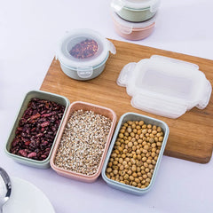 Plastic Lunch Box Bento Box Vegetables Fruit Salad Fresh-Keeping Bowl with Lid Seal Leak Proof Camping Picnic Food Storage Box